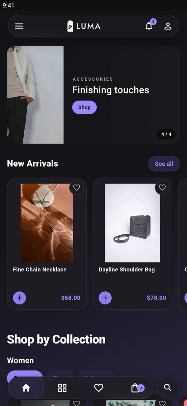 Home, dark mode
